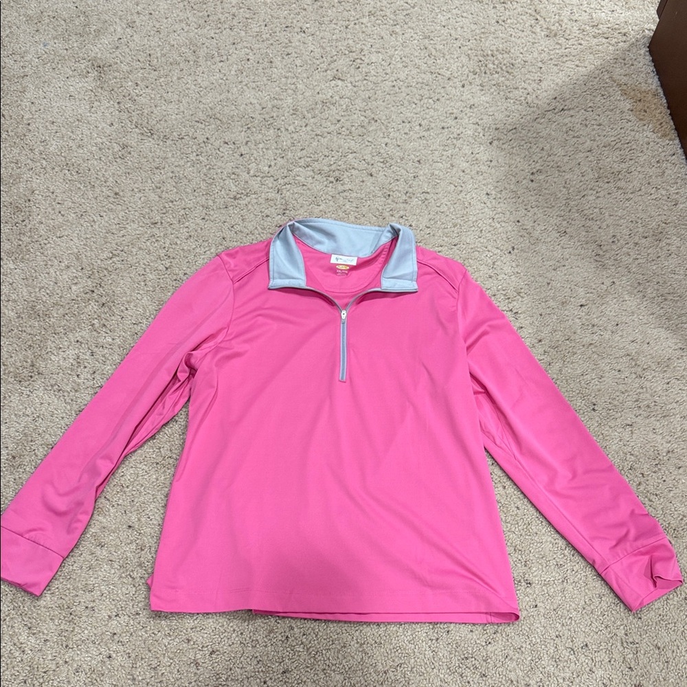 Greg Norman Collection Pink and Light Blue Sweatshirt